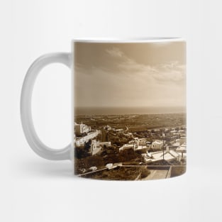 Mountains Sea and Sky in Sepia Tone Mug